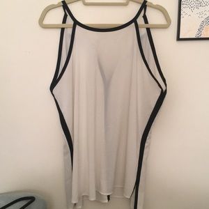 White High Neck Halter Top